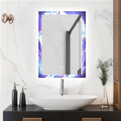 Taisnstūra LED vannas istabas spogulis